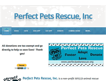 Tablet Screenshot of perfectpetsrescue.org